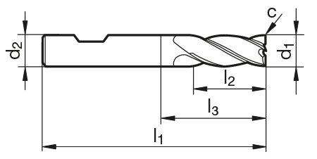 VHM Schaftfräser TF 100 MASTER-MILL P  10.00 mm