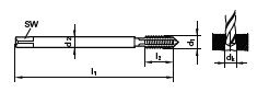 Maschinen-Gewindebohrer DL M 5