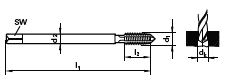 Maschinen-Gewindebohrer DL UNC1-8