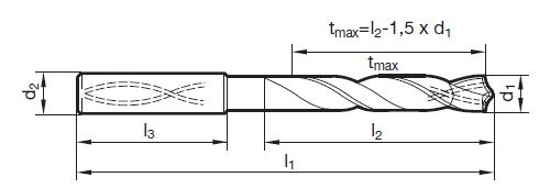 TS-Drill  12 x D  5.80 mm mit IK (UNI)