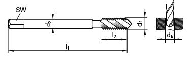 Maschinen-Gewindebohrer SL MF16x1